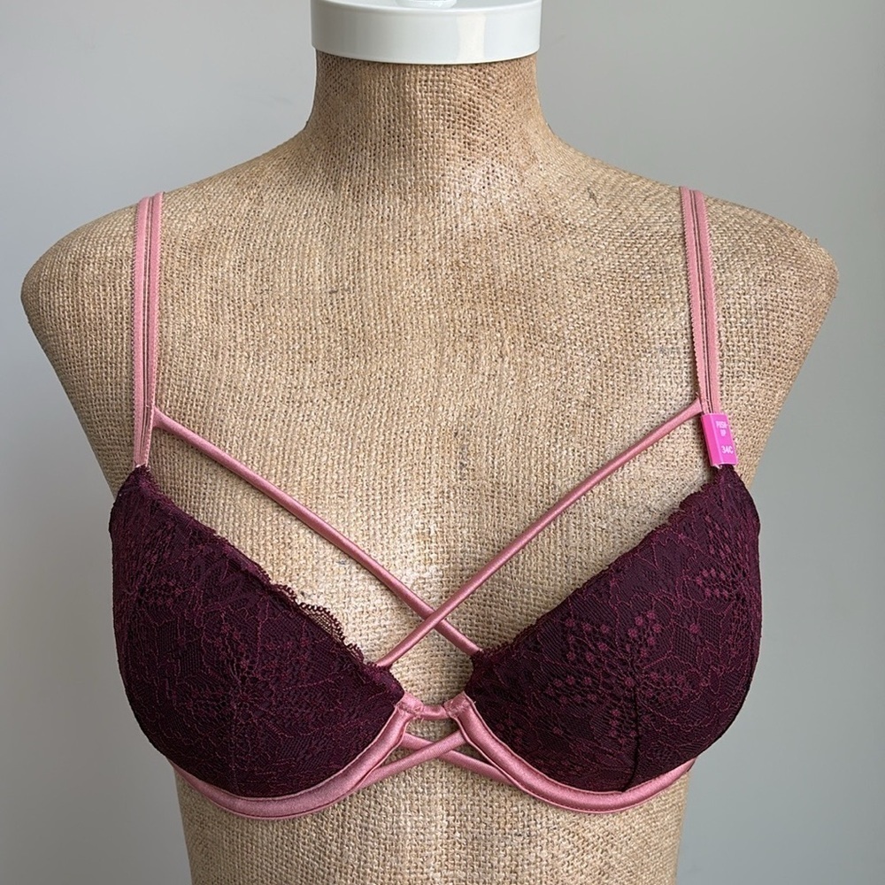 PINK Victoria's Secret Date Push - Up Bra Size 34C NEW